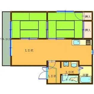 ガーデンプレイス白鳥 壱番館【2階】の間取り