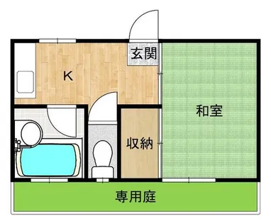 第二シャトル汐見【102号室】の間取り