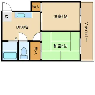 プランドール平野【307号室】の間取り