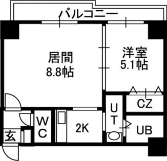 willDo北24条【9階】の間取り