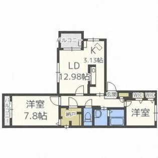 MセレクションステラⅡ【402号室】の間取り