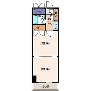 プリンセス名駅西【6階】の間取り