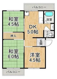 有野台住宅【5階】の間取り