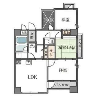 トータス西天満【10階】の間取り