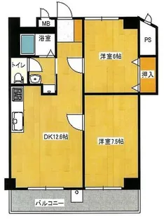 龍宝グリーンハイツ【7階】の間取り
