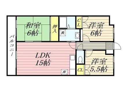藤九ミネラルマンション【0201号室】の間取り