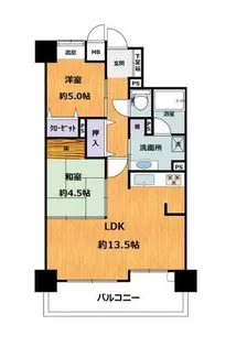 サンライズマンション和歌山3番館【6階】の間取り