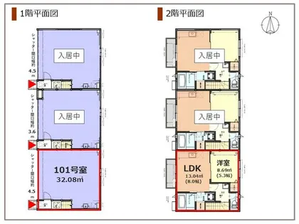 Hiro・shih tzu 忍ケ丘【101号室】の間取り