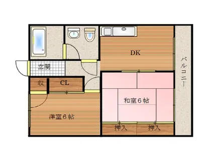 サニーハイム社【205号室】の間取り