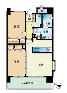 エコルクス赤坂Ⅱ【9階】の間取り