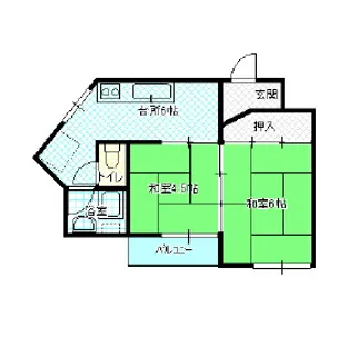 中根ビル【302号室】の間取り