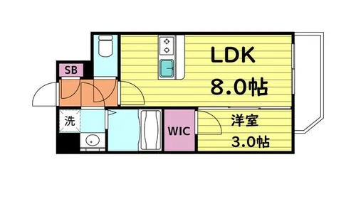 エスリード大阪城EAST【4階】の間取り