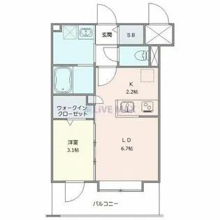 アルファスクエア北11東1【6階】の間取り
