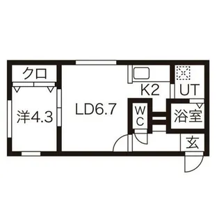 セカンドアベニューB【4階】の間取り