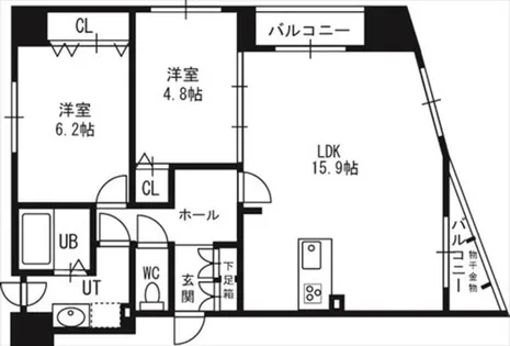 レジェンドコート琴似【9階】の間取り