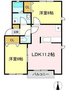 ヒルズ篠山【2階】の間取り