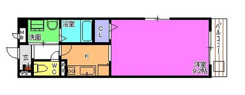 コンフォート 本町【4階】の間取り