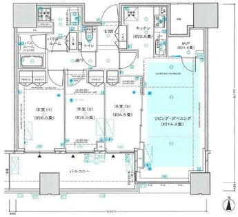 梅田ガーデンレジデンス【26階】の間取り