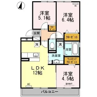 Ott’s南片江 A棟【2階】の間取り