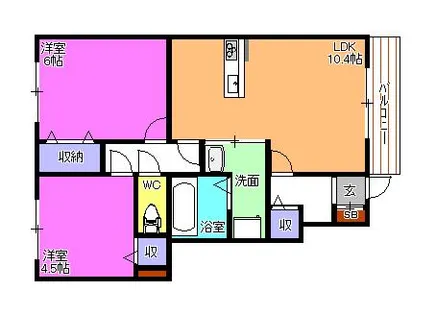 アリスⅠ【1階】の間取り