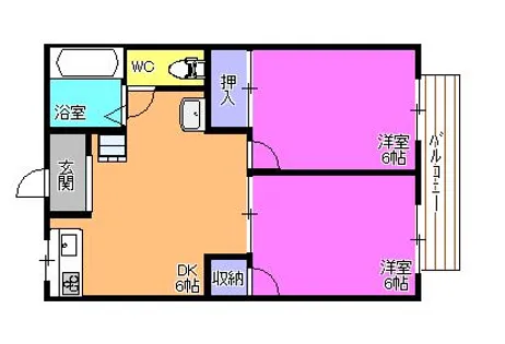 ノースウィンダム【2階】の間取り