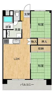 ビレッジ城月【5階】の間取り