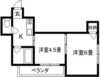 プリエール北畠【2階】の間取り
