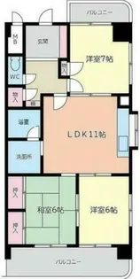 ウインザーガーデン【9階】の間取り