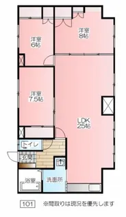 ハイツ8.17【101号室】の間取り