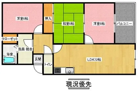 ドムール明石【A202号室】の間取り