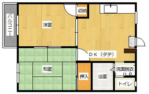 グリーンハイツ安田B棟【201号室】の間取り