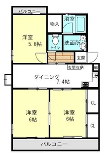 ウインクス光岡【211号室】の間取り