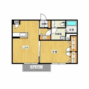 ベルファミーユ【A202号室】の間取り