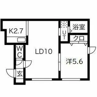 グランメール幌西A【402号室】の間取り