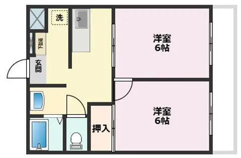 さくらハイツ篠山【202号室】の間取り