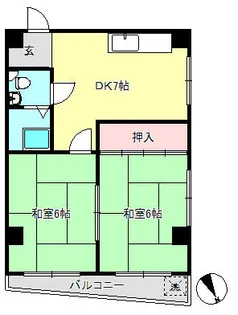 トマダハイツ【2階】の間取り
