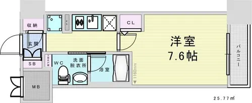 エステムコートみなと元町THEFIRST【12階】の間取り