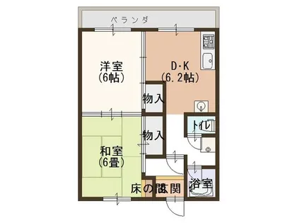 グリーンマンション【304号室】の間取り