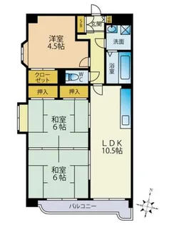 クレベール鷹の巣【301号室】の間取り