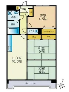 クレベール鷹の巣【302号室】の間取り