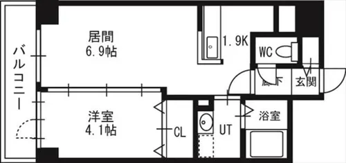 グランカーサ南6条【5階】の間取り