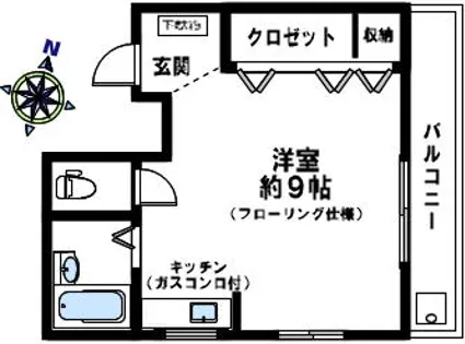 ビバリーヒルズ熊内【201号室】の間取り