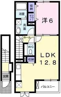 ラ・クレール・メゾン【203号室】の間取り