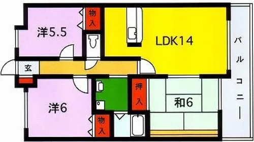 デイグランシャンドフルール【7階】の間取り