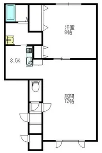 KOKORO【105号室】の間取り