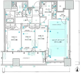 梅田ガーデンレジデンス【27階】の間取り