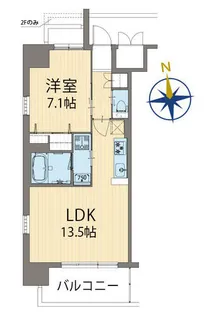 グランカーサ難波元町【14階】の間取り