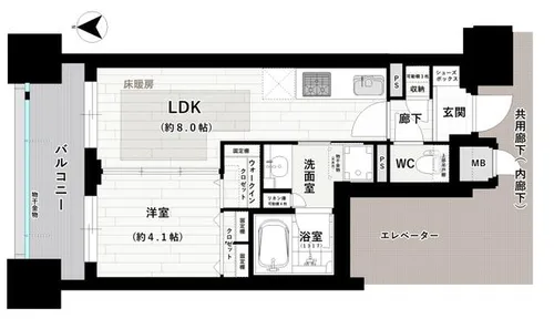 プレミスト堺筋本町ラディーナ【12階】の間取り