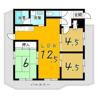 六甲ヒルズ篠原台【3階】の間取り