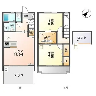 ロジュマンイワヤ【106号室】の間取り